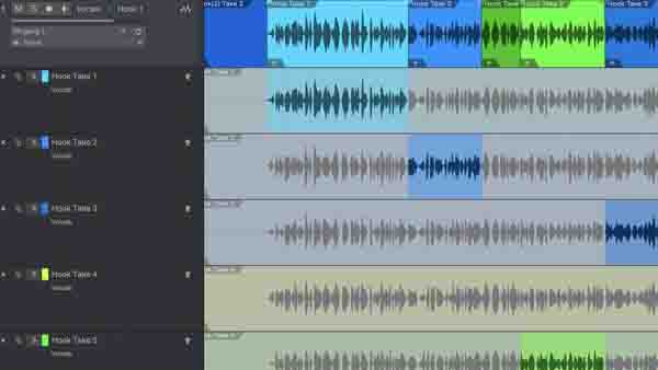choosing-best-melodies Screenshot of Vocal Comping in a DAW