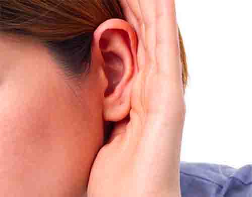 Picture of Ear Cupped By Hand