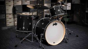 A Fully Set Up Drum Set