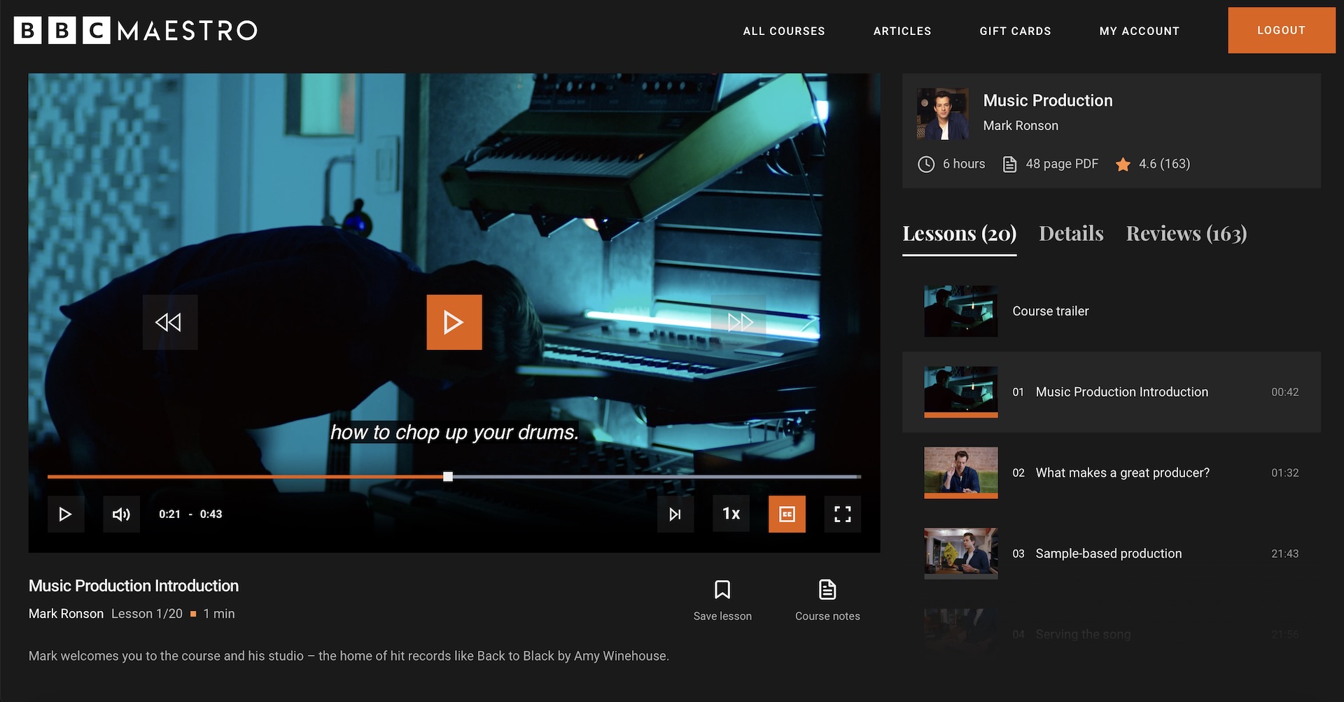 BBC Maestro Video Player Screenshot